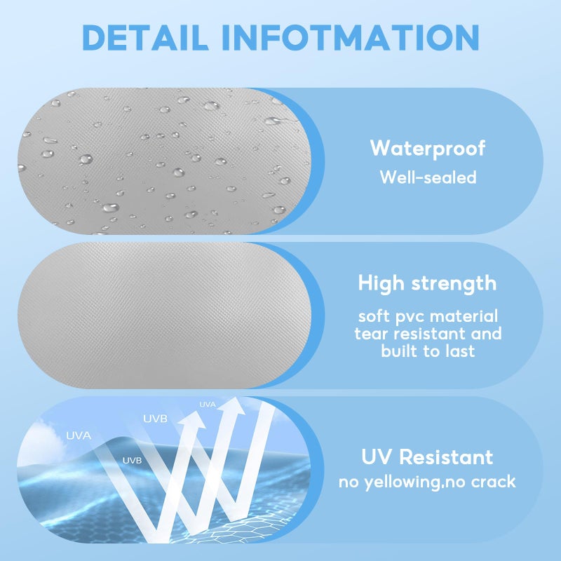 CLIO Inflatable Boat Repair Patches, 3 Pcs Waterproof PVC Set for Rafts, Kayaks, Canoes, Gray - Image 3